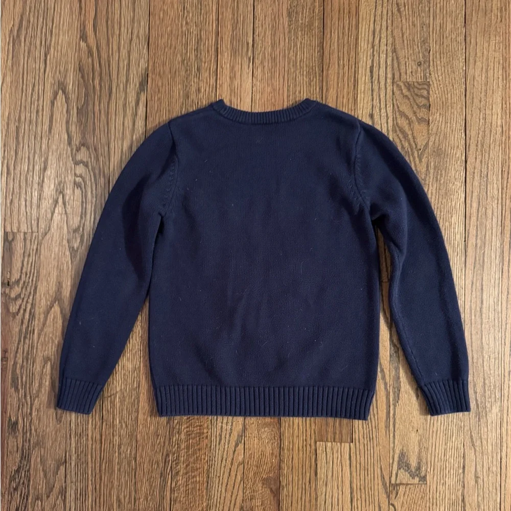 Hanna Andersson Red and Navy Gnome Sweater size 8 - Picture 2 of 3